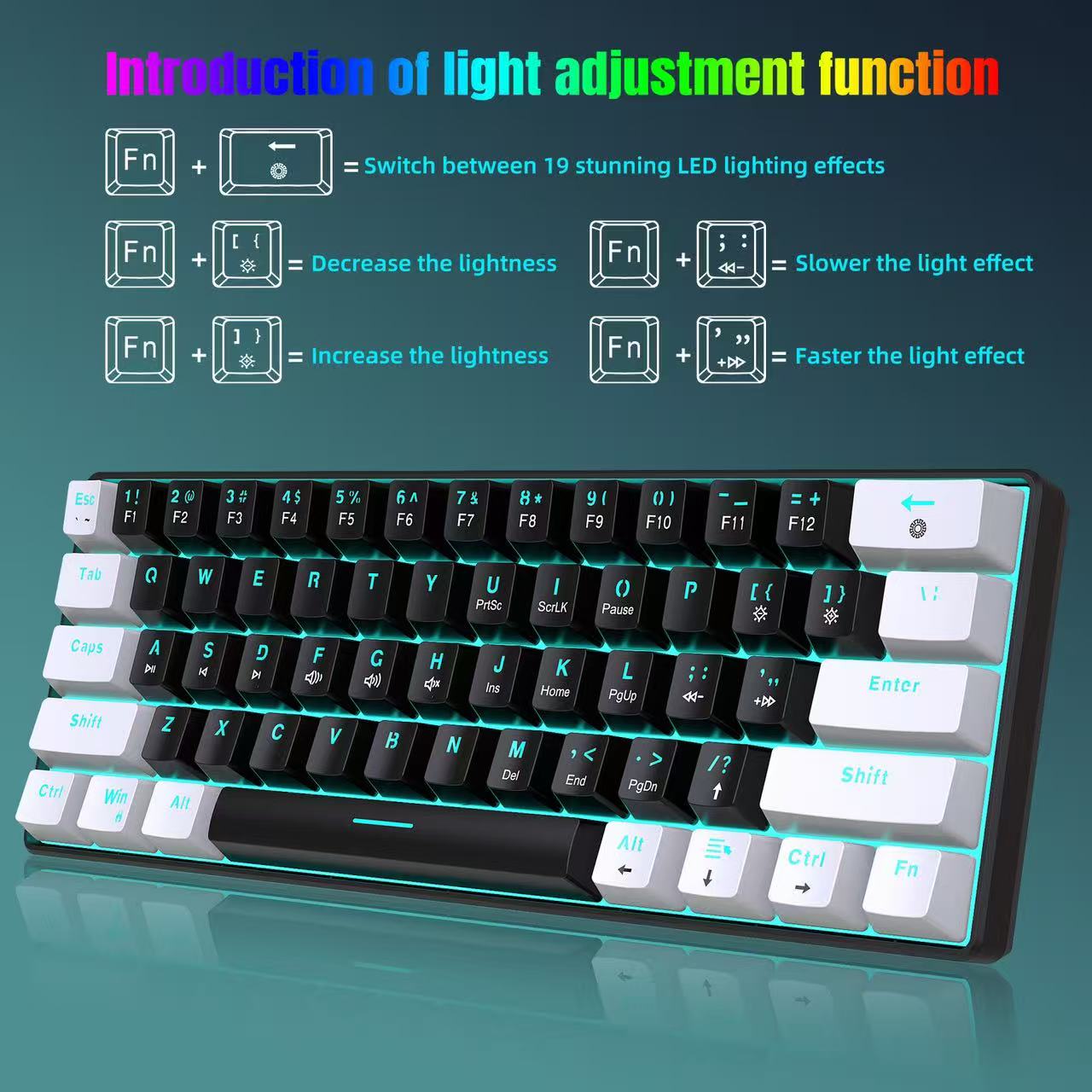 Механическая клавиатура 60%, и – обзор и цена Keyboard Gaming Blue Switch