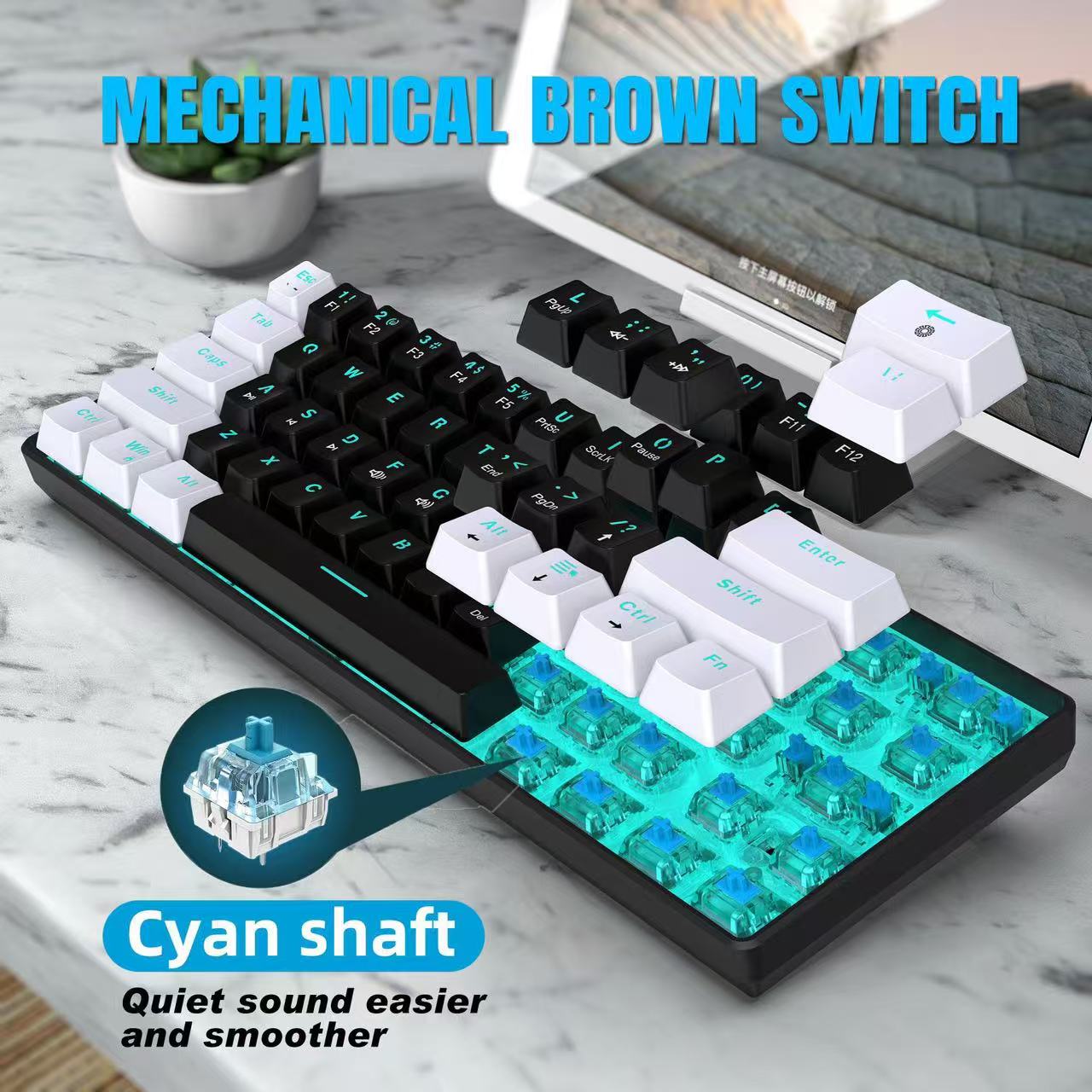 Механическая клавиатура 60%, и – обзор и цена Keyboard Gaming Blue Switch