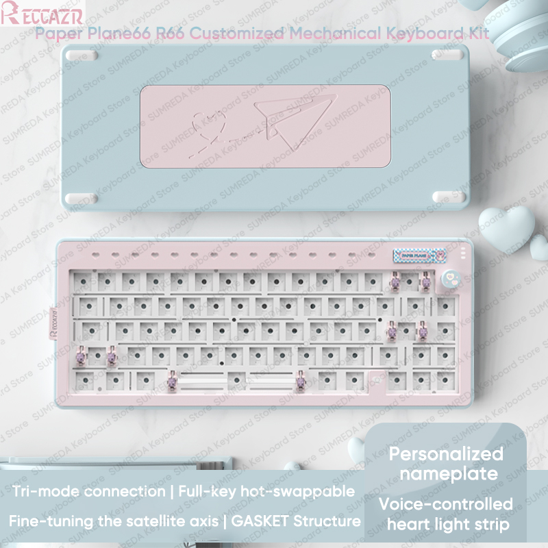 RECCAZR R66 Paper Plane66 Комп – обзор и цена Gaming Keyboard No Rgb